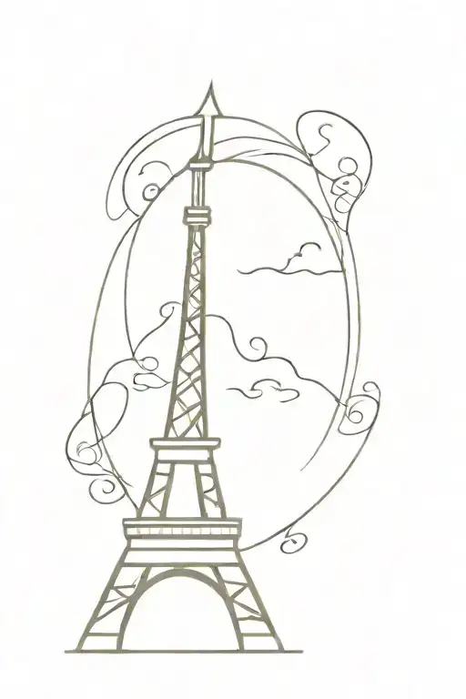 Eiffel Tower tattoo design idea