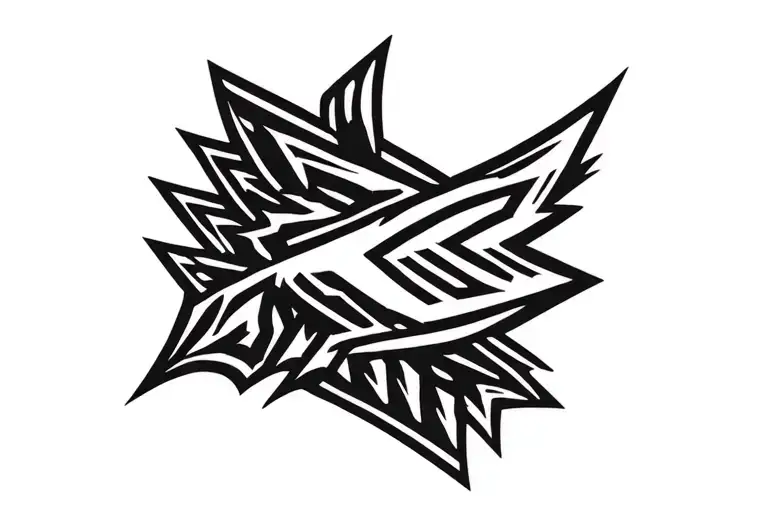 kc arrowhead black and white tattoo design idea