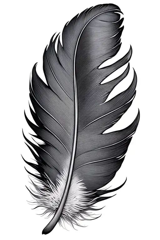 turkey feather tattoo design idea