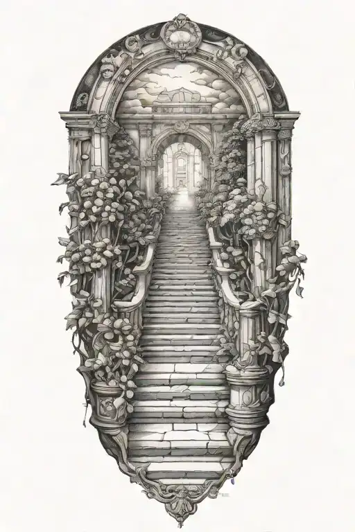 stair way to heaven tattoo design idea