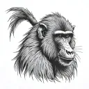 Baboon tattoo design idea