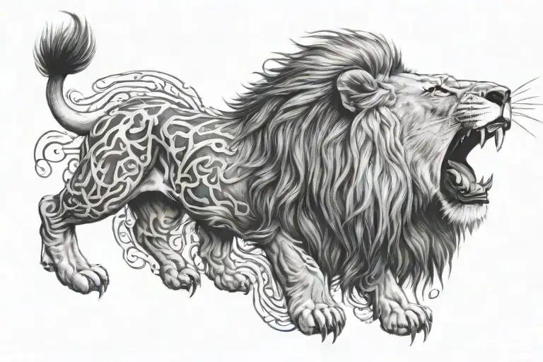 Leo fire Lion Tattoo design inspired tattoo design idea