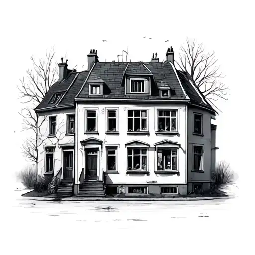 Polish houses tattoo design idea