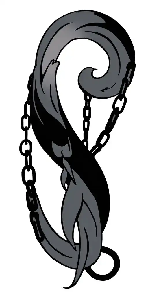 Chains travelling tattoo design idea