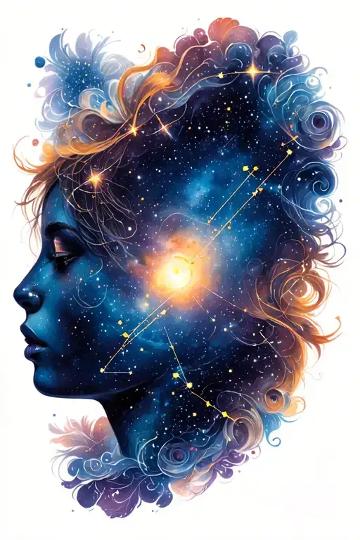 Space galaxy virgo constellation tattoo design idea