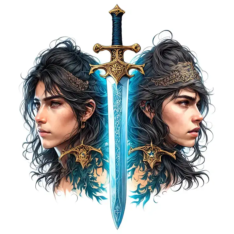 NARSIL SWORD AND EVONSTAR PENDING tattoo design idea