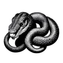 Two Headed Snake tattoo design idea
