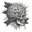 Broken Brain tattoo design idea