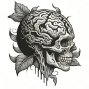 Broken Brain tattoo design idea