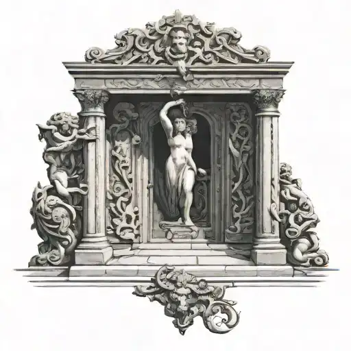 gate of hell lilith belzebuth tattoo design idea