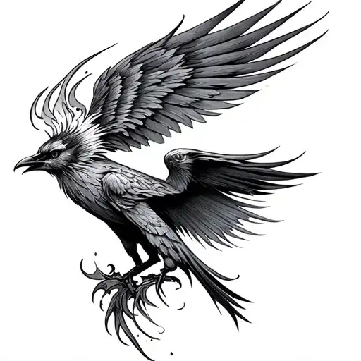 Firebird tattoo design idea
