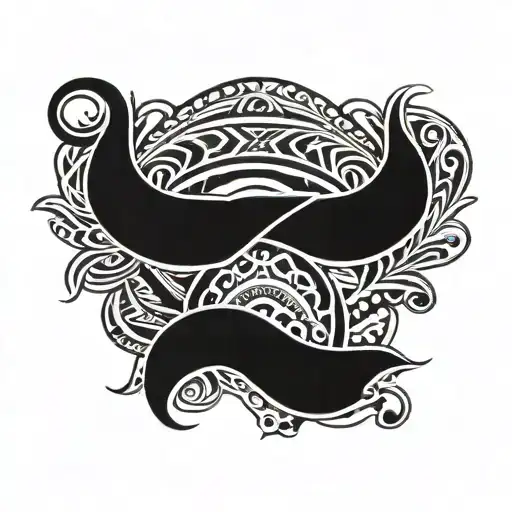 Tribal band tattoo design that measures 4 inches in height and wraps around the thigh above the knee like a bracelet.  T tattoo design idea