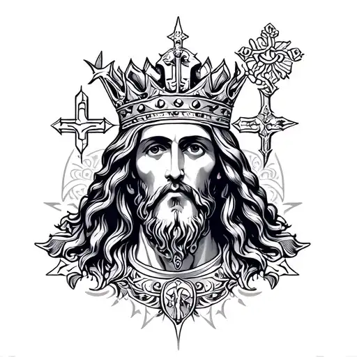Christ is King tattoo design idea