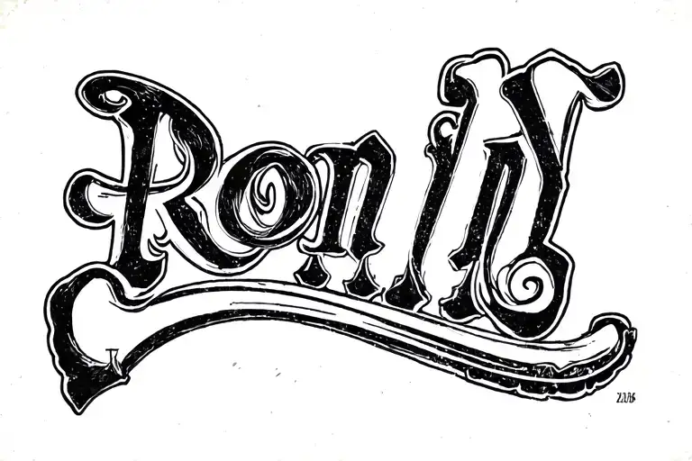 "Ronin" sabre zorro one piece anime tattoo design idea