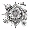 brain exploding like a mushroom atom bomb tattoo design idea