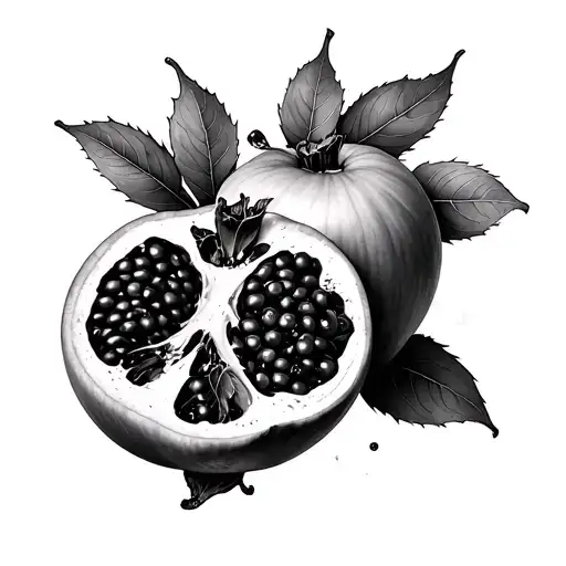 pomegranate Juno tattoo design idea