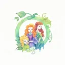 autumn pumpkin hocus pocus Sanderson sisters tattoo design idea
