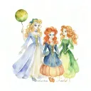 autumn pumpkin hocus pocus Sanderson sisters tattoo design idea