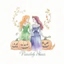 autumn pumpkin hocus pocus Sanderson sisters tattoo design idea
