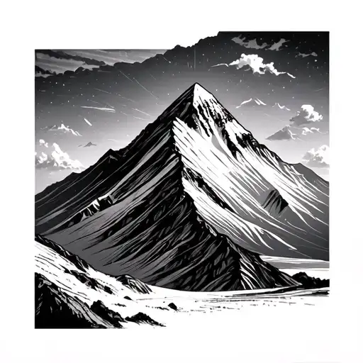 mount kilimanjaro with elevation tattoo design idea