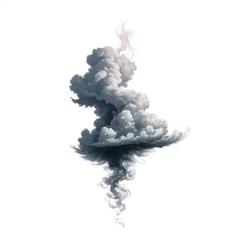 Filler Clouds and Smoke tattoo design idea