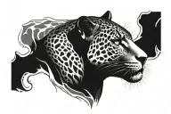 black jaguar tattoo design idea