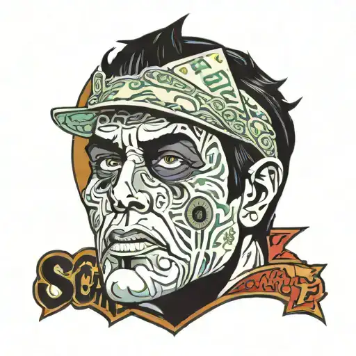 scarface money power tattoo design idea