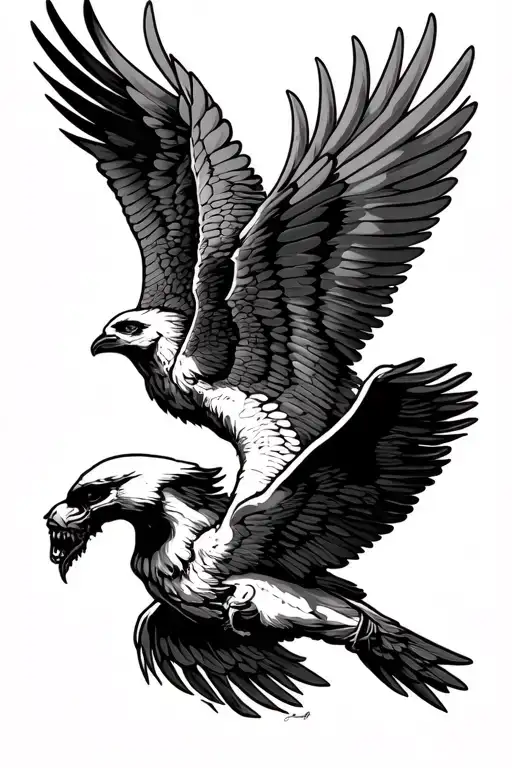Icarus American traditional style tattoo design idea