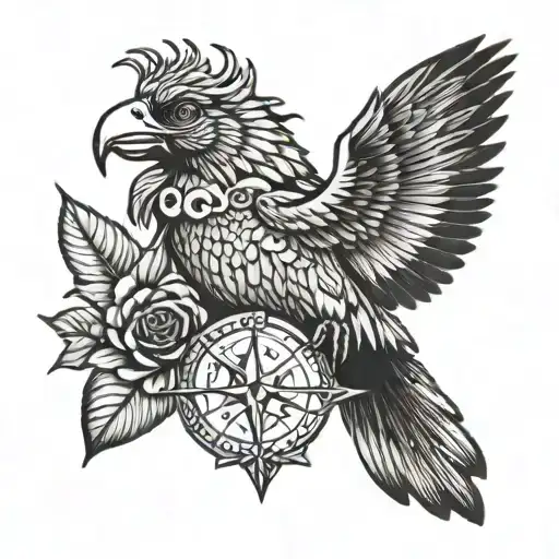 Haitian tattoo design inspired with animal and freedom tattoo design idea