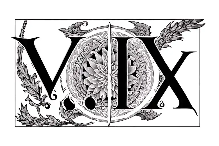 V.IX MMVIII inside tattoo design idea