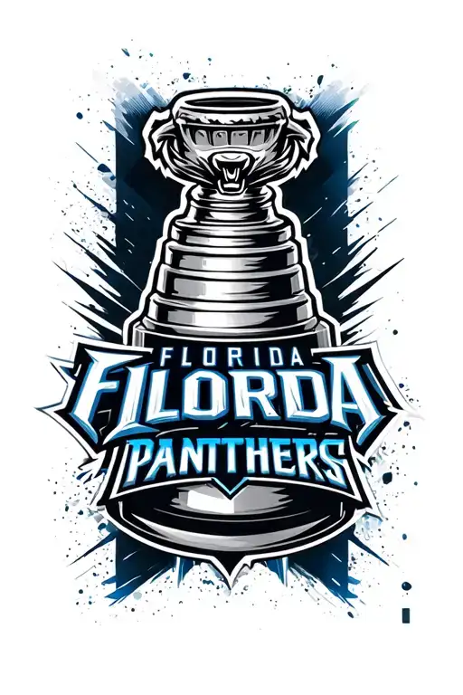 Florida Panthers Logo with Stanley cup tattoo design idea