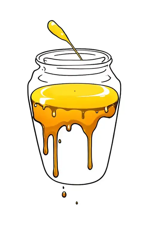 gravity falls dipper dripping golden honey tattoo design idea