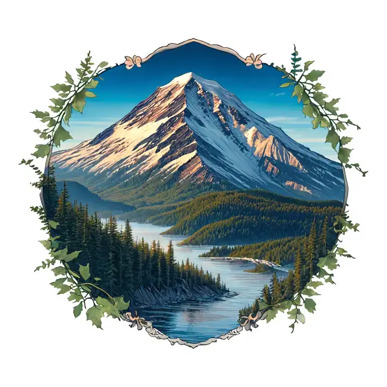 Mount Rainier tattoo design idea
