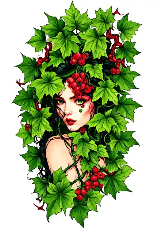 poison ivy vine tattoo design idea