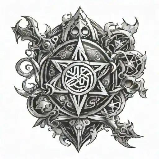 arcane symbols league of legends tattoo design idea