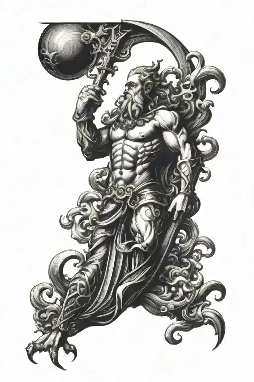 Neptune tattoo design idea