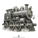 Scotland steam engine tattoo design idea