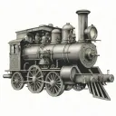 Scotland steam engine tattoo design idea