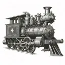 Scotland steam engine tattoo design idea