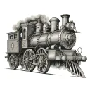 Scotland steam engine tattoo design idea