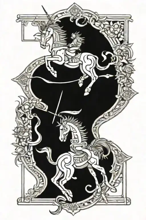 astrological sign sagittarius scorpio intertwined tattoo design idea
