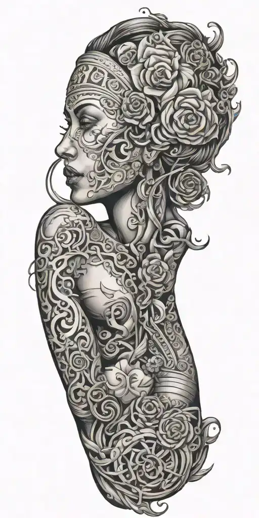 breast cancer awareness nirvana doctor surrounded tattoo design idea