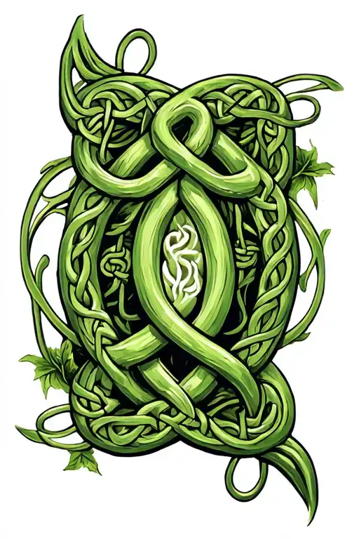 celtic fathers knot made of vines tattoo design idea