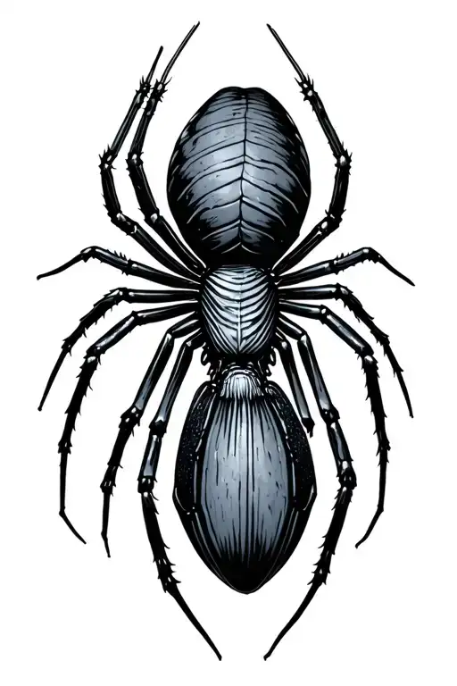 black widow spider tattoo design idea
