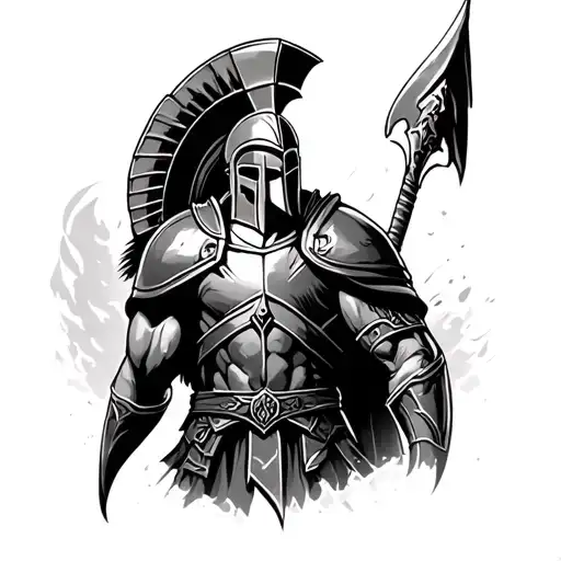 Spartan tattoo design idea