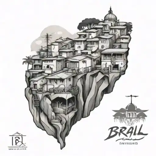 favela of brazil tattoo design idea