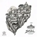 favela of brazil tattoo design idea