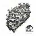 favela of brazil tattoo design idea