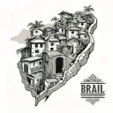 favela of brazil tattoo design idea