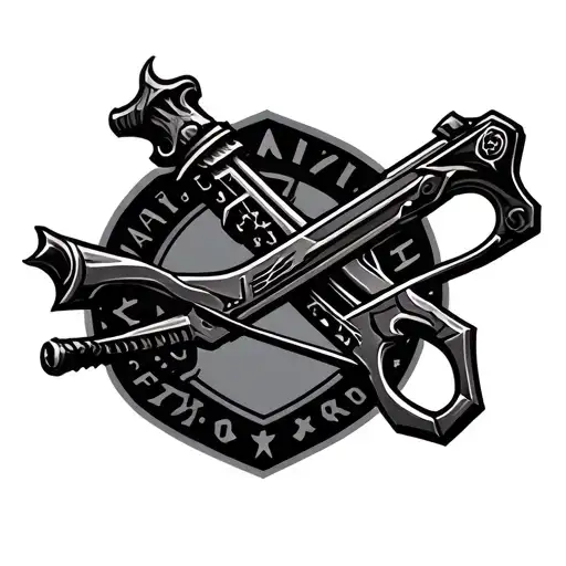 Twitch crossbow league of legends tattoo design idea